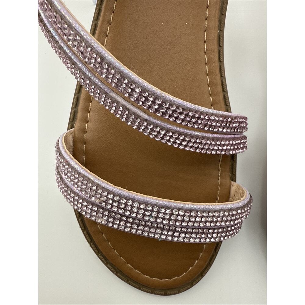 Jellypop Girls Size 4 Penny style - Light Purple Crystal Strappy Sandals NWOT - Picture 4 of 7
